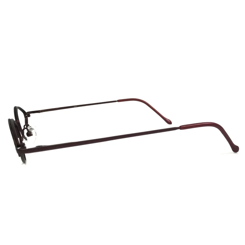 ogi Eyeglasses Frames 2068 COL. 59 Burgundy Red Geometric Wire Rim 43-21-140